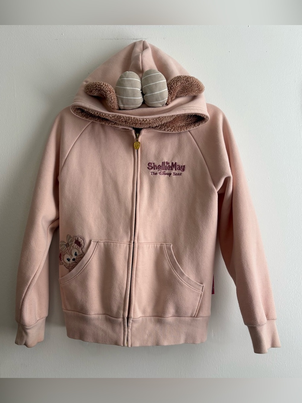 Tokyo DisneySea ShellieMay Women’s Pink Full Zip Fleece Hoodie with Ears S